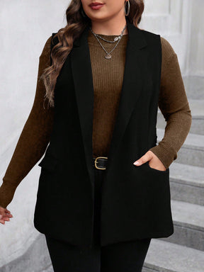Colete Feminino de Alfaiataria Plus Size