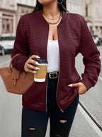 Jaqueta Bomber Leve Feminina Plus Size com Zíper
