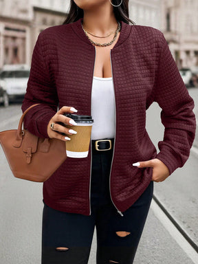 Jaqueta Bomber Leve Feminina Plus Size com Zíper