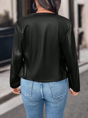 Jaqueta de Couro Plus Size Feminina