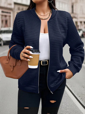 Jaqueta Bomber Leve Feminina Plus Size com Zíper