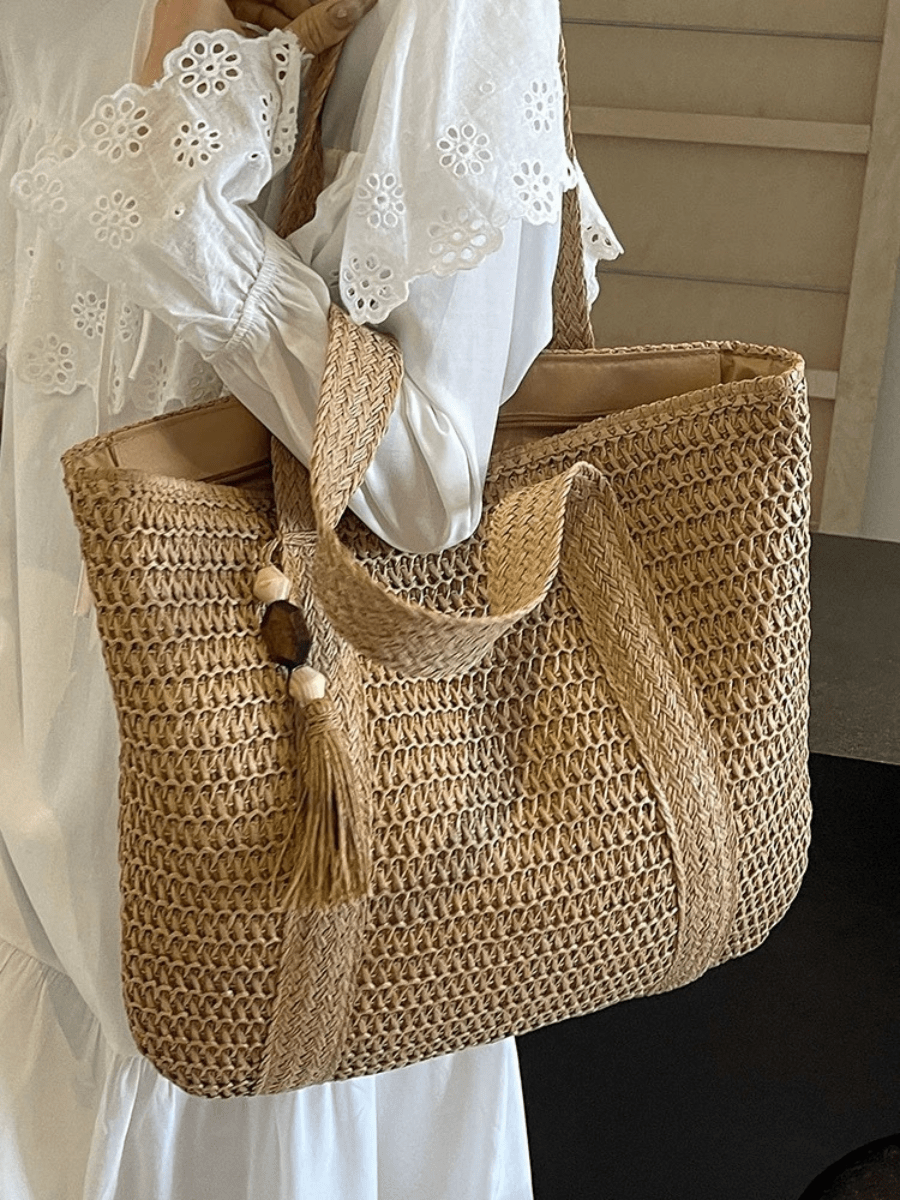 Bolsa Feminina de Palha Grande