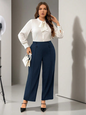 Calça Alfaiataria Feminina Plus Size Elegante