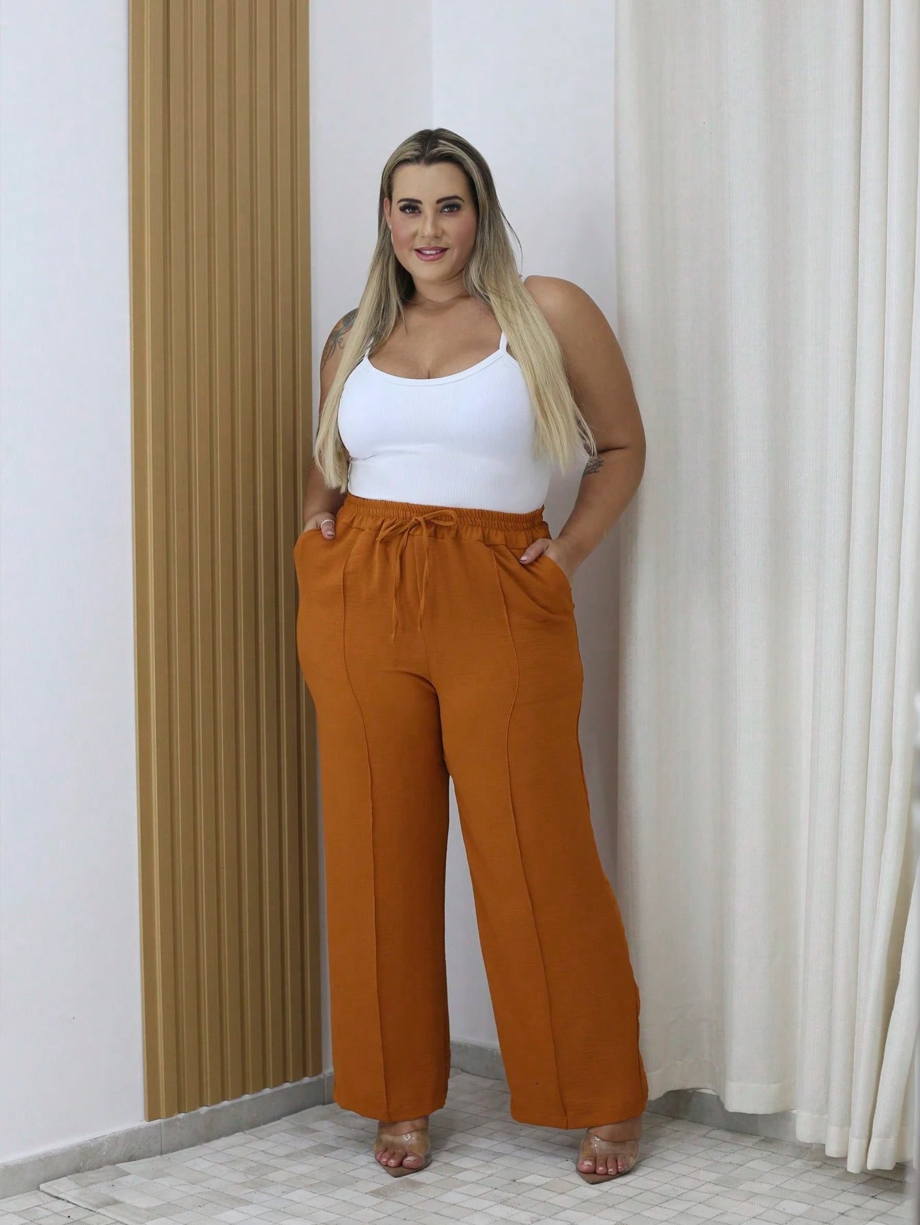 Calça Pantalona Plus Size Duna