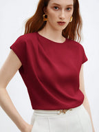 Blusa Feminina Elegante Básica Gola Redonda