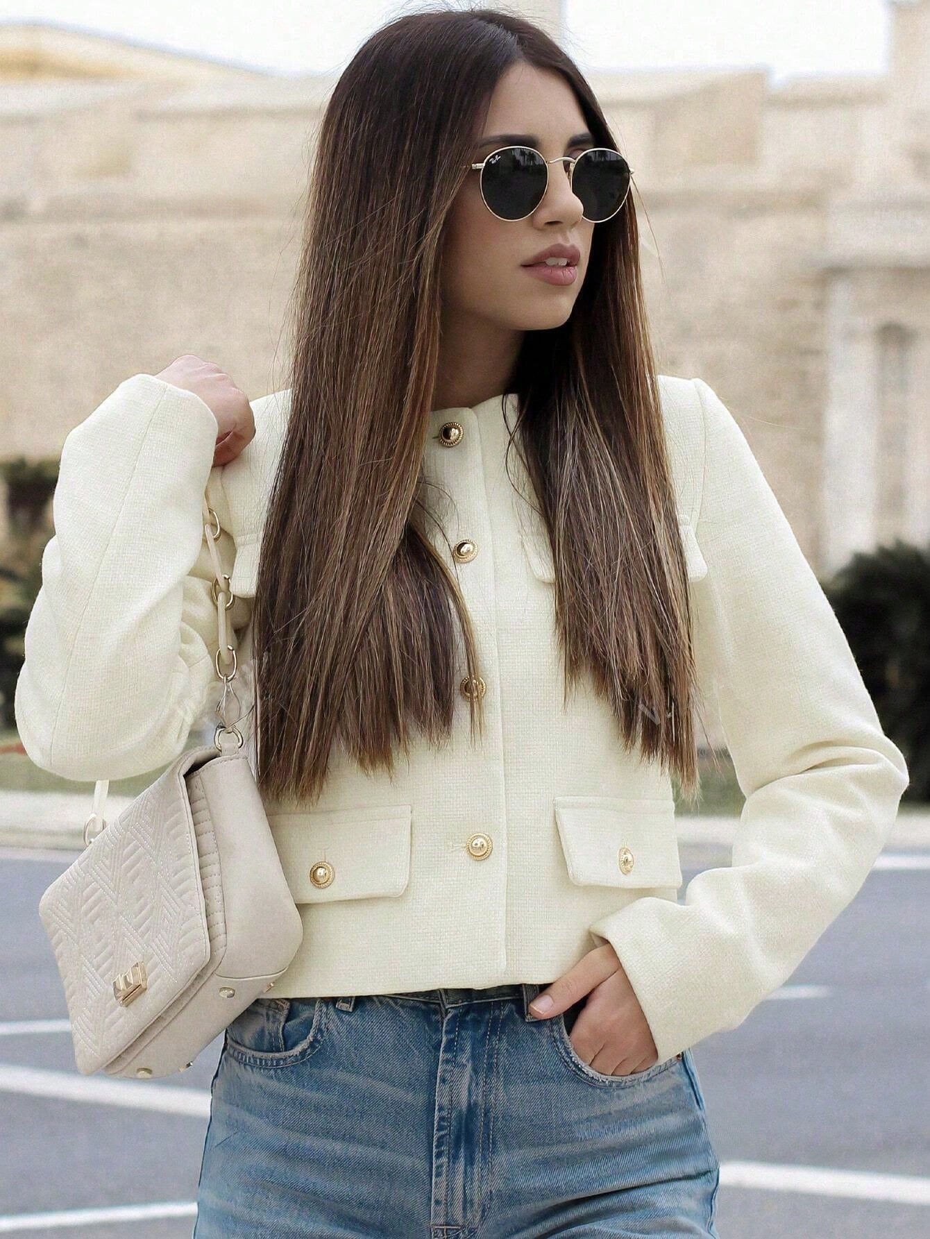 Jaqueta Bomber Feminina Curta Elegante
