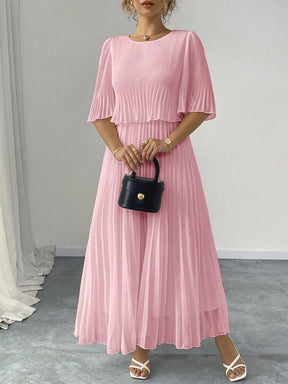 Vestido Longo Plus Size Para Casamento Chiffon Plissado