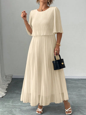 Vestido Longo Plus Size Para Casamento Chiffon Plissado