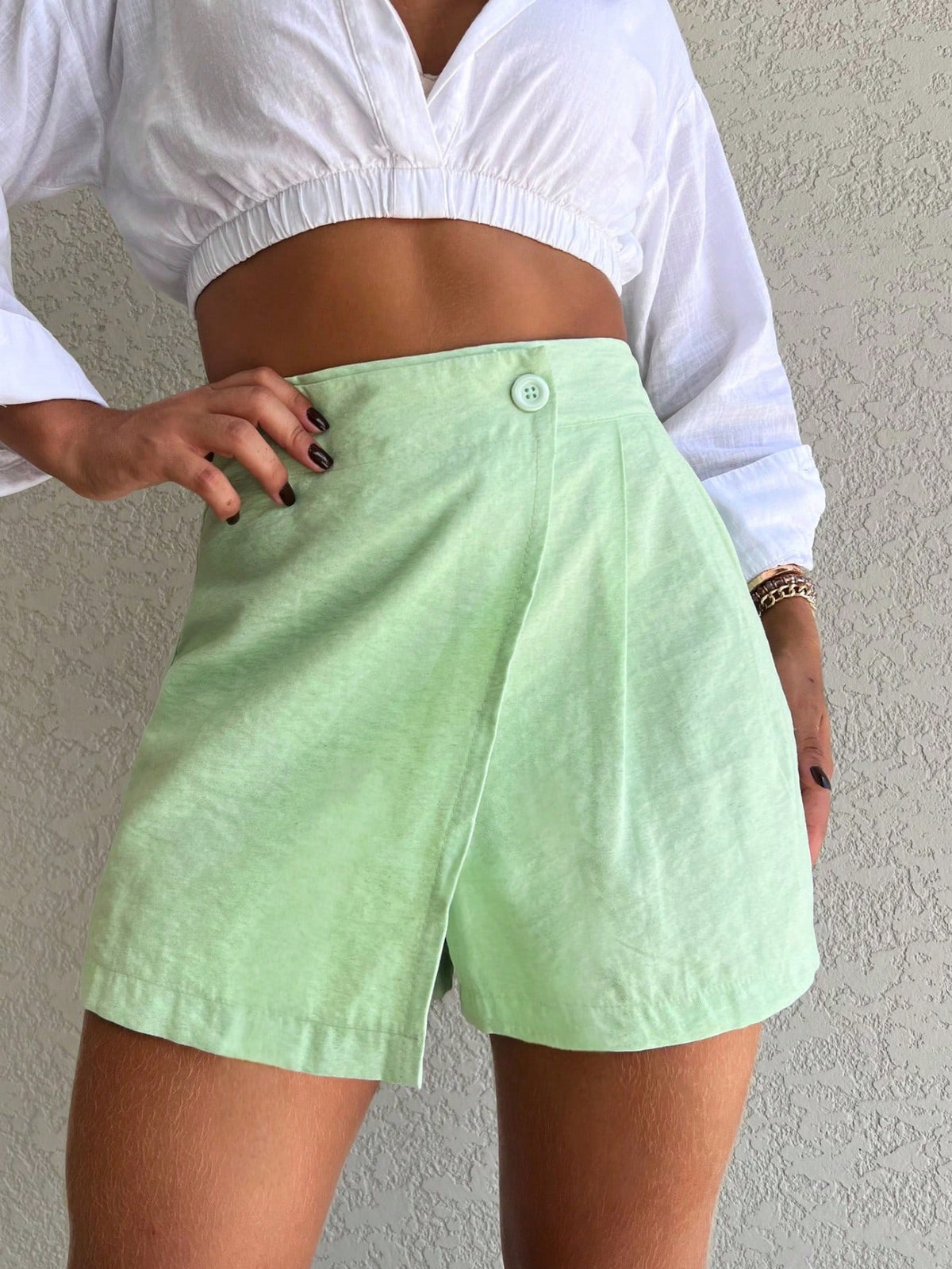 Vendedor IndicadoShorts saia (Linho com marrant)