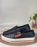 Tênis Feminino sem Cadarço Slip On Confortável com Zíper
