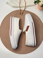 Tênis Feminino sem Cadarço Slip On Confortável com Zíper 