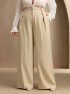 Calça Feminina Wide Leg de Alfaiataria Plus Size 