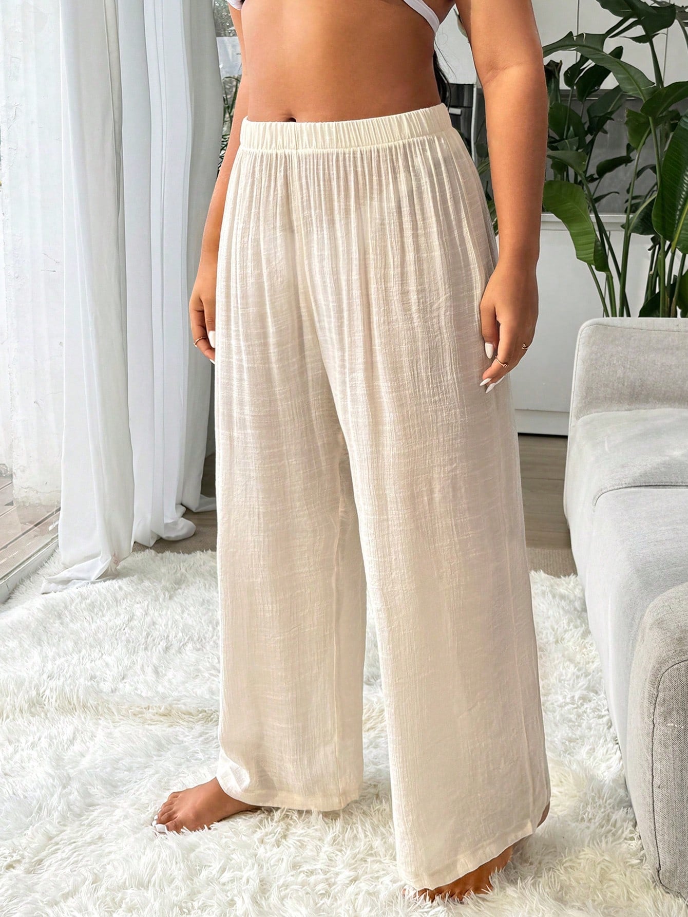 Saída de Praia Calça Plus Size Feminina