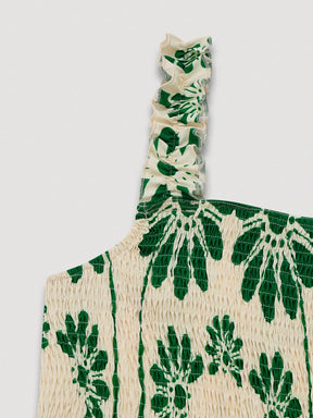 Vestido Longo Plus Size Soltinho Estampado com Babado na Barra