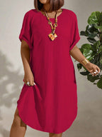 Vestido Midi Plus Size Soltinho Manga Morcego