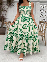 Vestido Longo Plus Size Soltinho Estampado com Babado na Barra