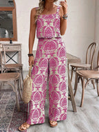 Conjunto Feminino Regata e Calça Soltinho Estampado Retrô