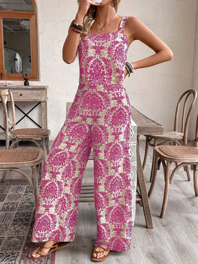 Conjunto Feminino Regata e Calça Soltinho Estampado Retrô