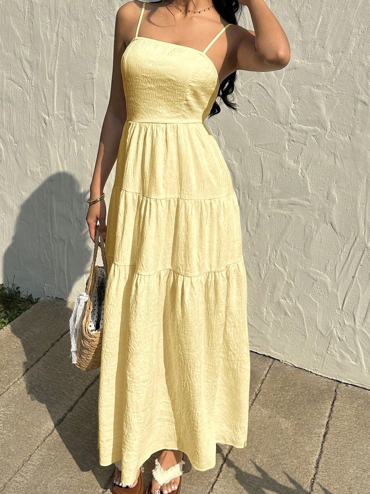 Vestido Alça Fina Longo Soltinho