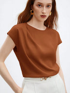 Blusa Feminina Elegante Básica Gola Redonda