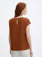 Blusa Feminina Elegante Básica Gola Redonda