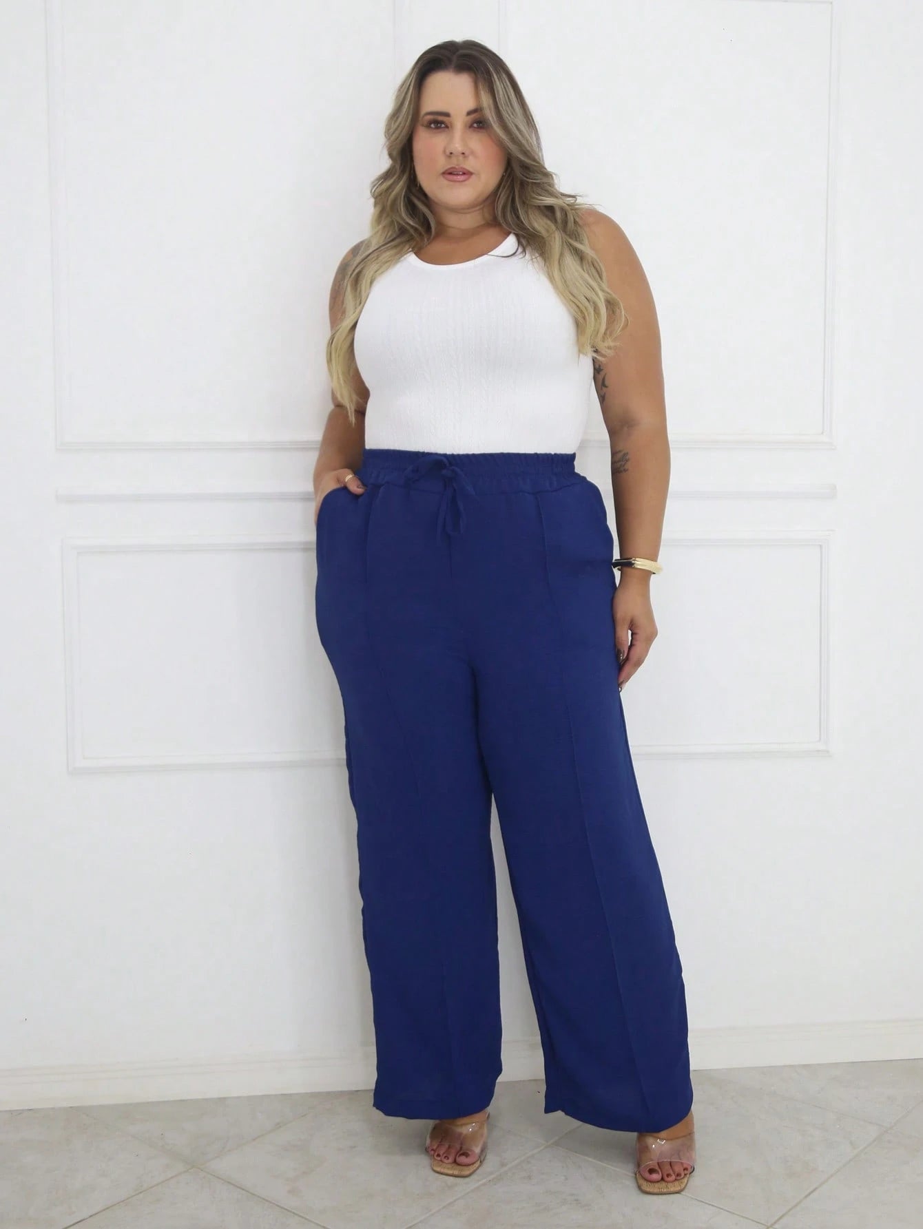 Calça Pantalona Plus Size Duna