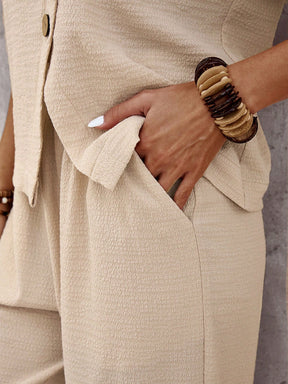 Conjuntos Feminino Blusa e Calça de Viscose