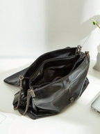 2025 Nova Bolsa Tote Commuter de Grande Capacidade, Bolsa de Ombro com Alça de Corrente da Moda e Elegante Vibração