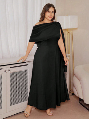 Vestido para Casamento Plus Size Longo Assimétrico
