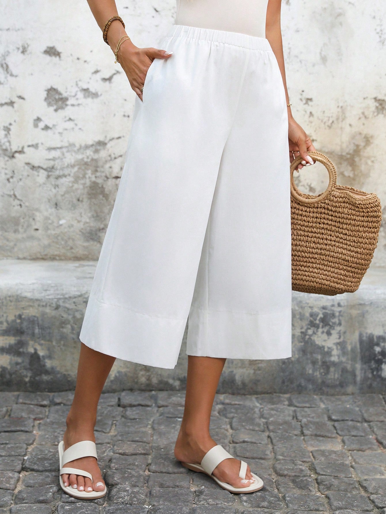 Calça Capri Pantalona Feminina 100% Algodão