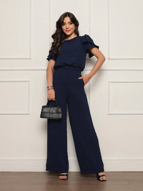 Conjunto Feminino Blusa e Calça Pantalona