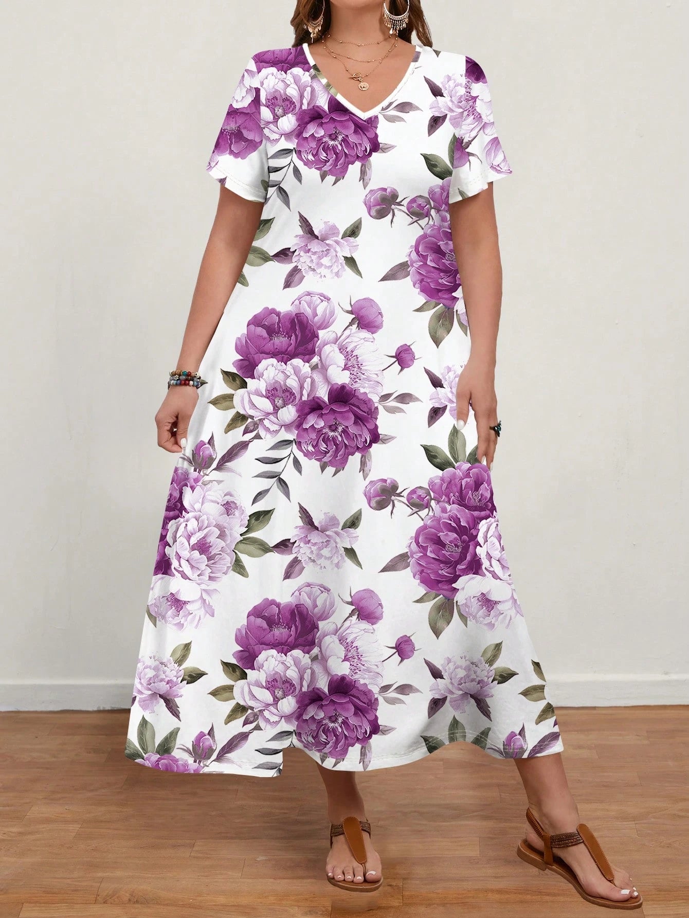 Vestido Longo Plus Size Soltinho Feminino