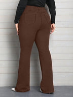 Calça Jeans Plus Size Feminina Flare Stretch 