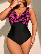 Maiô Plus Size Franzido Disfarça Barriga 