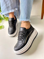 Tênis Casual Feminino Sola Alta Flatform Dia a Dia