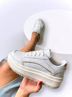 Tênis Casual Feminino Sola Alta Flatform Dia a Dia