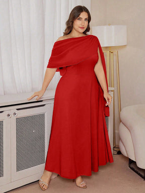 Vestido para Casamento Plus Size Longo Assimétrico