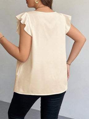 Blusa Feminina Manga Curta Decote V 