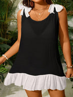 Vestido Plus Size Saída de Praia com Laço
