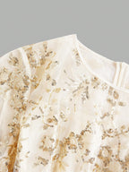 Macacão Plus Size Elegante com Cinto e Manga Bordada