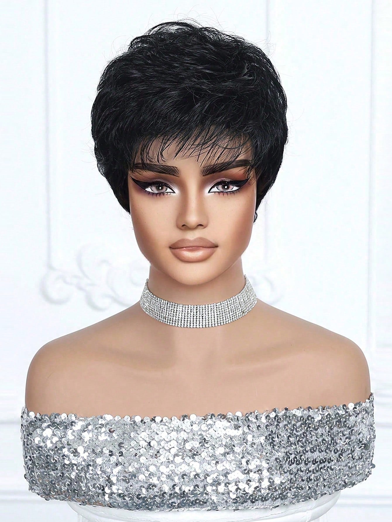 Peruca Feminina Cabelo Curtinho Liso Resistente ao Calor