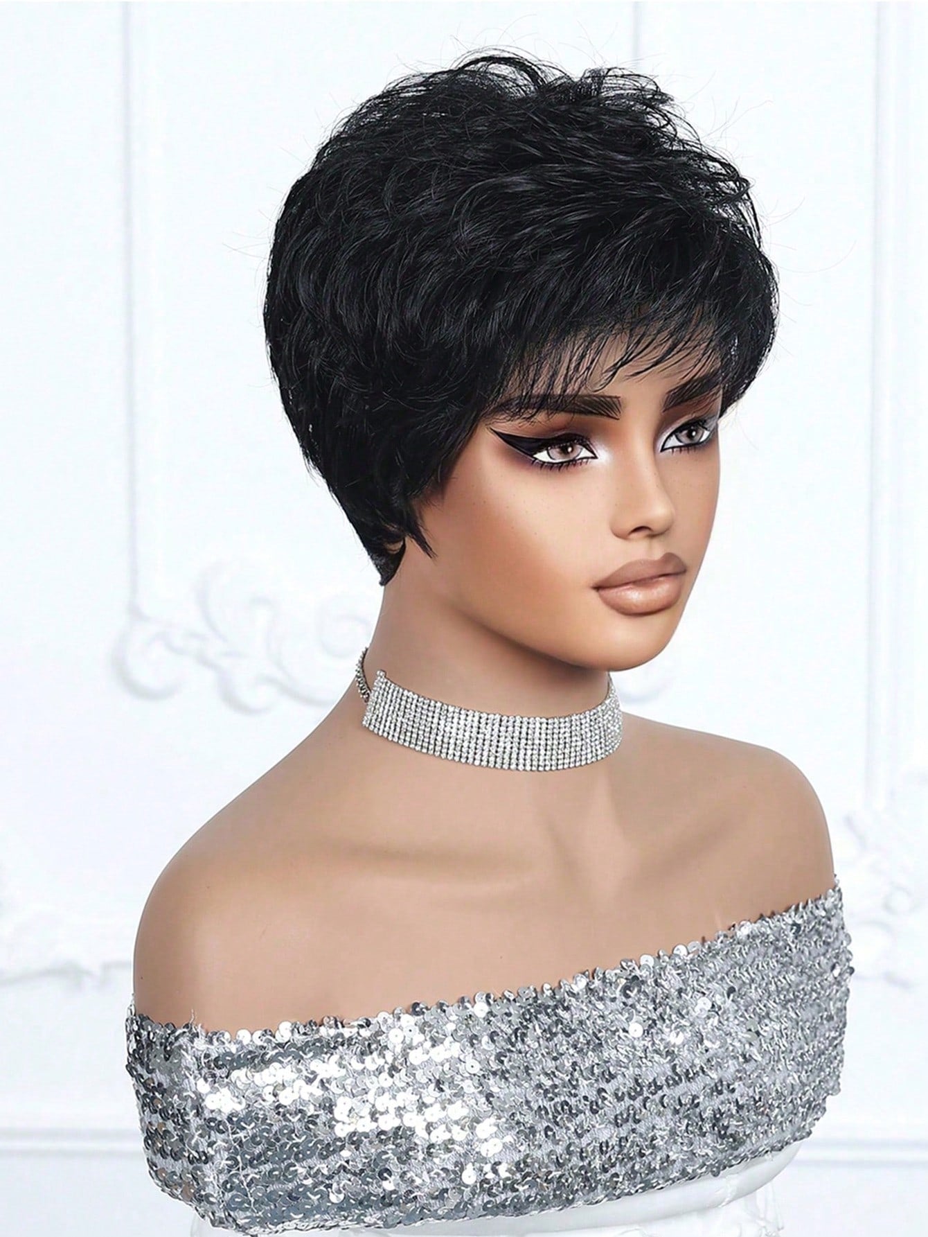 Peruca Feminina Cabelo Curtinho Liso Resistente ao Calor