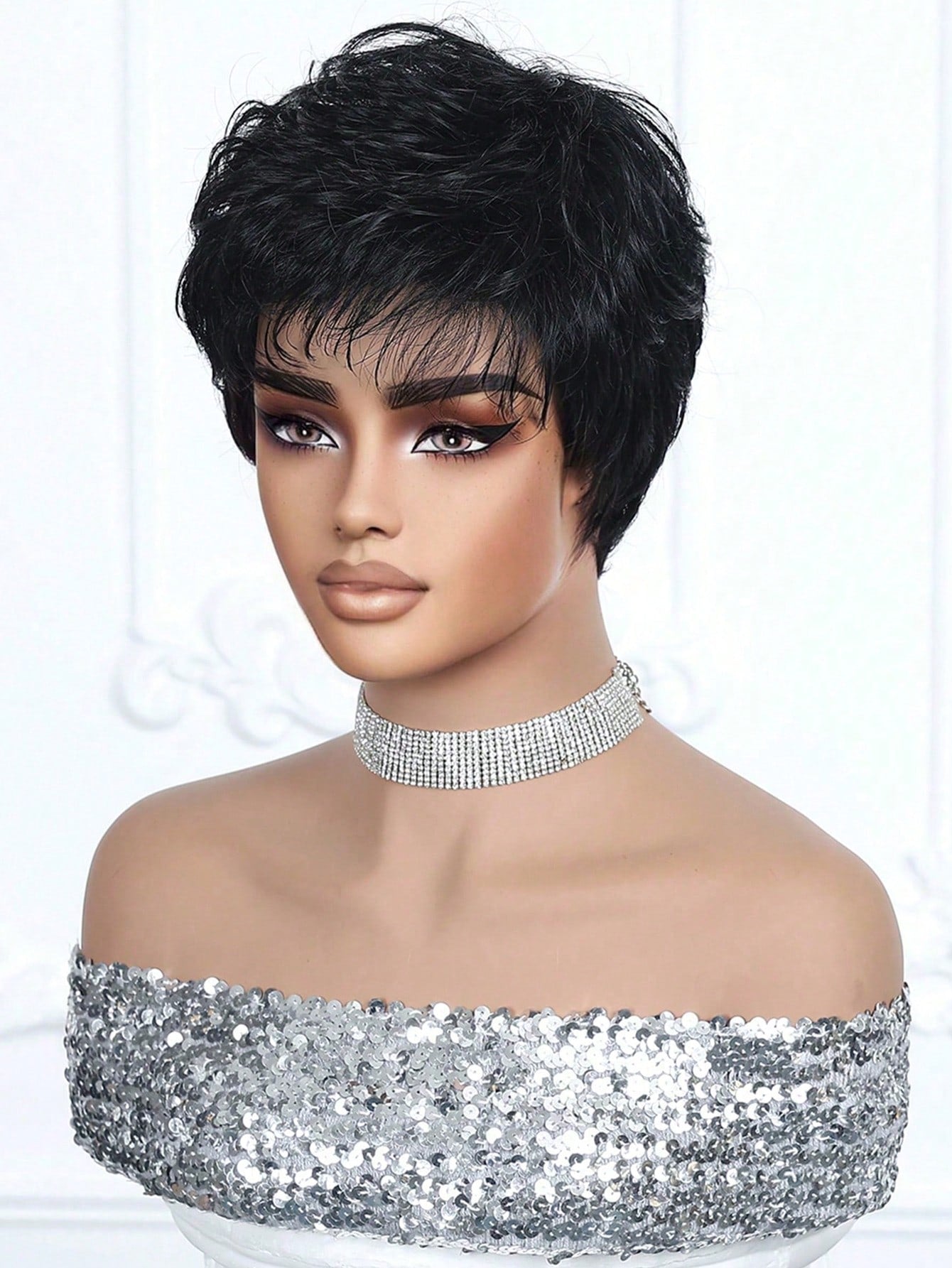 Peruca Feminina Cabelo Curtinho Liso Resistente ao Calor