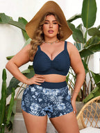 Biquíni Plus Size com Shortinho Estampado