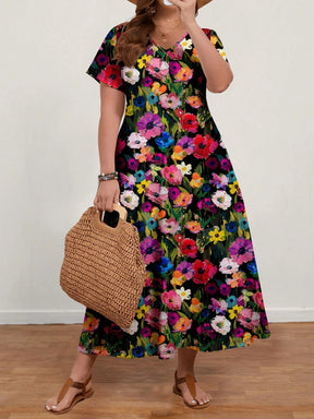 Vestido Longo Plus Size Soltinho Feminino