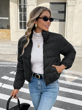 Jaqueta Puffer Feminina Forrada com Pelúcia