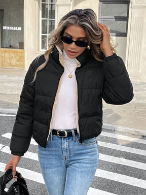 Jaqueta Puffer Feminina Forrada com Pelúcia