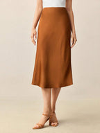 BizChic Saia Básica Evasê Feminina, Adequada para Ir ao Trabalho, Negócios, Casual, Uso no Escritório, Traje Formal Elegante para Senhoras, Outono