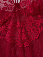 Camisola Feminina Sensual com Renda e Calcinha Combinando