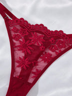 Camisola Feminina Sensual com Renda e Calcinha Combinando